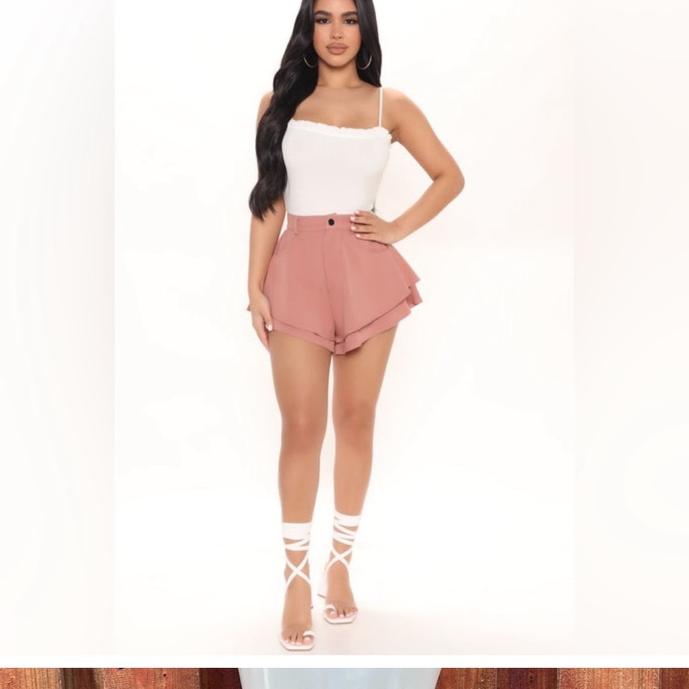 Fashion Nova Blush Layered Skorts